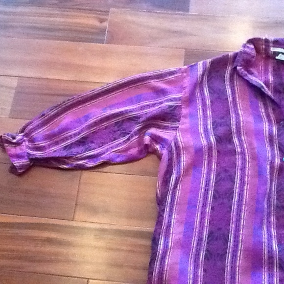 ANNE PINKERTON MAUVE BUTTON DOWN SHIRTDRESS SZ 6 - Picture 4 of 9